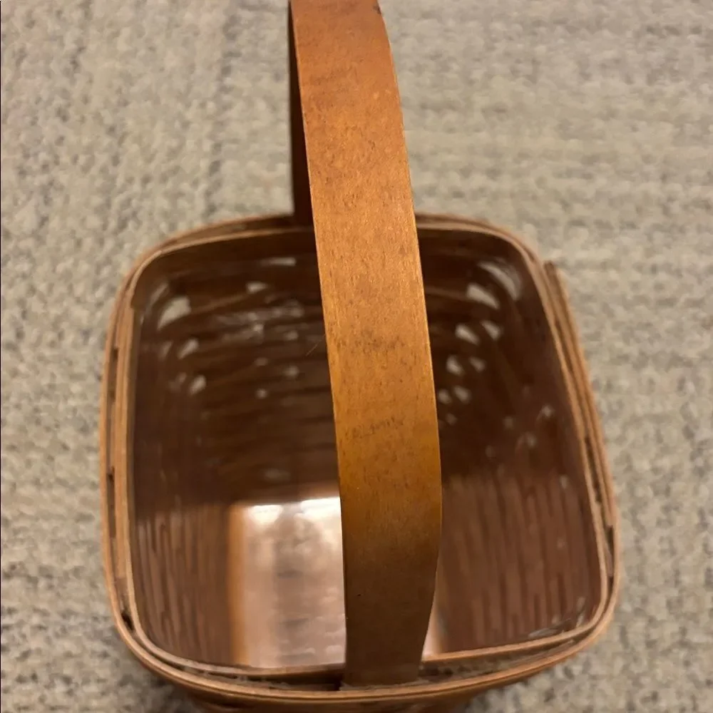 🎀Vintage🎀Longaberger 1991 Tall Brown Woven Basket with Handle